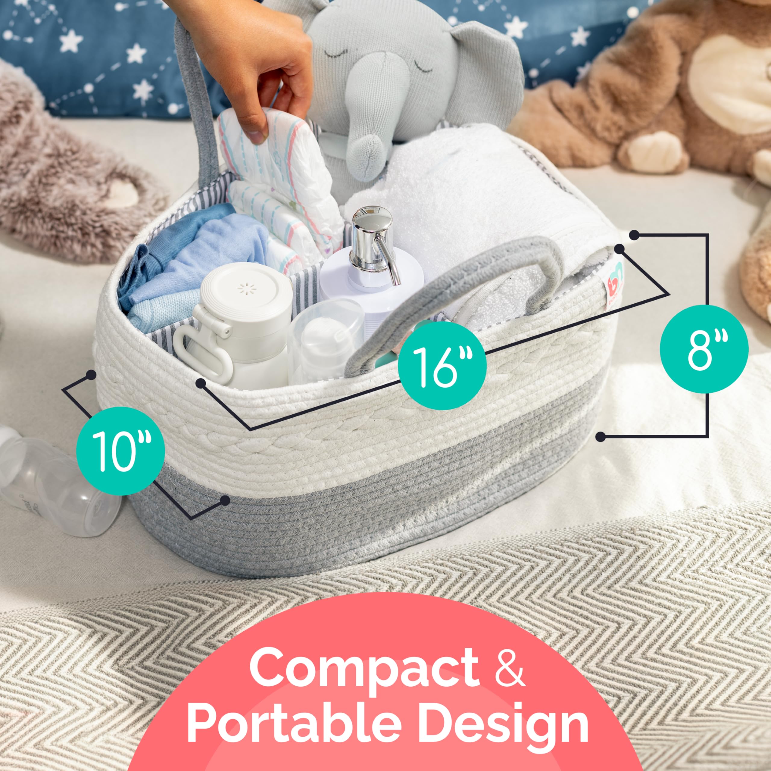 Ideal for organizing outfits, blankets, and diapers.