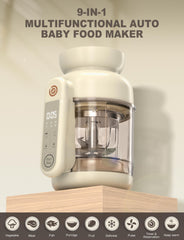 BabyNutri precision blades with pulse function for silky purees and adjustable texture.