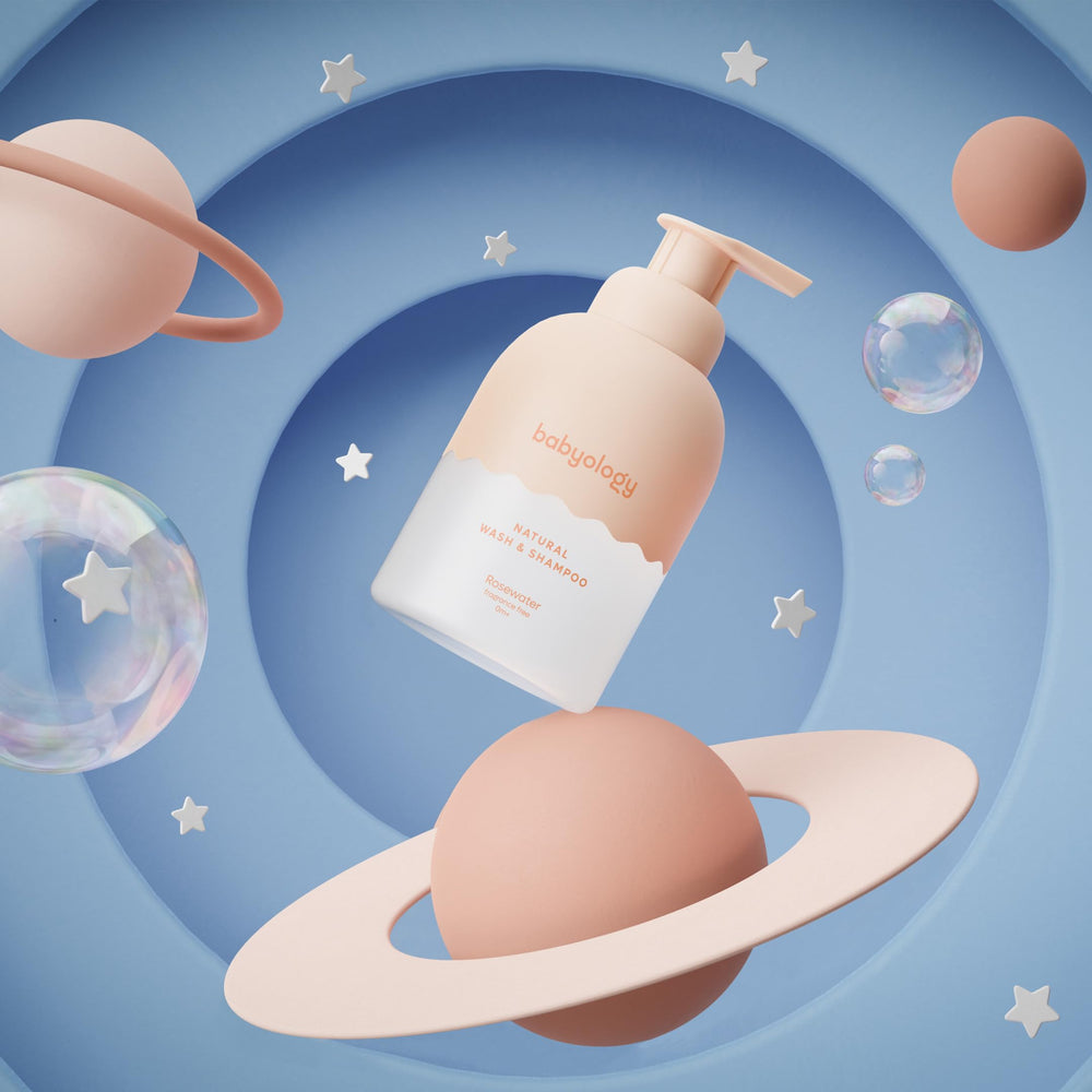 Babyology unscented-bottle-label emphasizes fragrance-free formula
