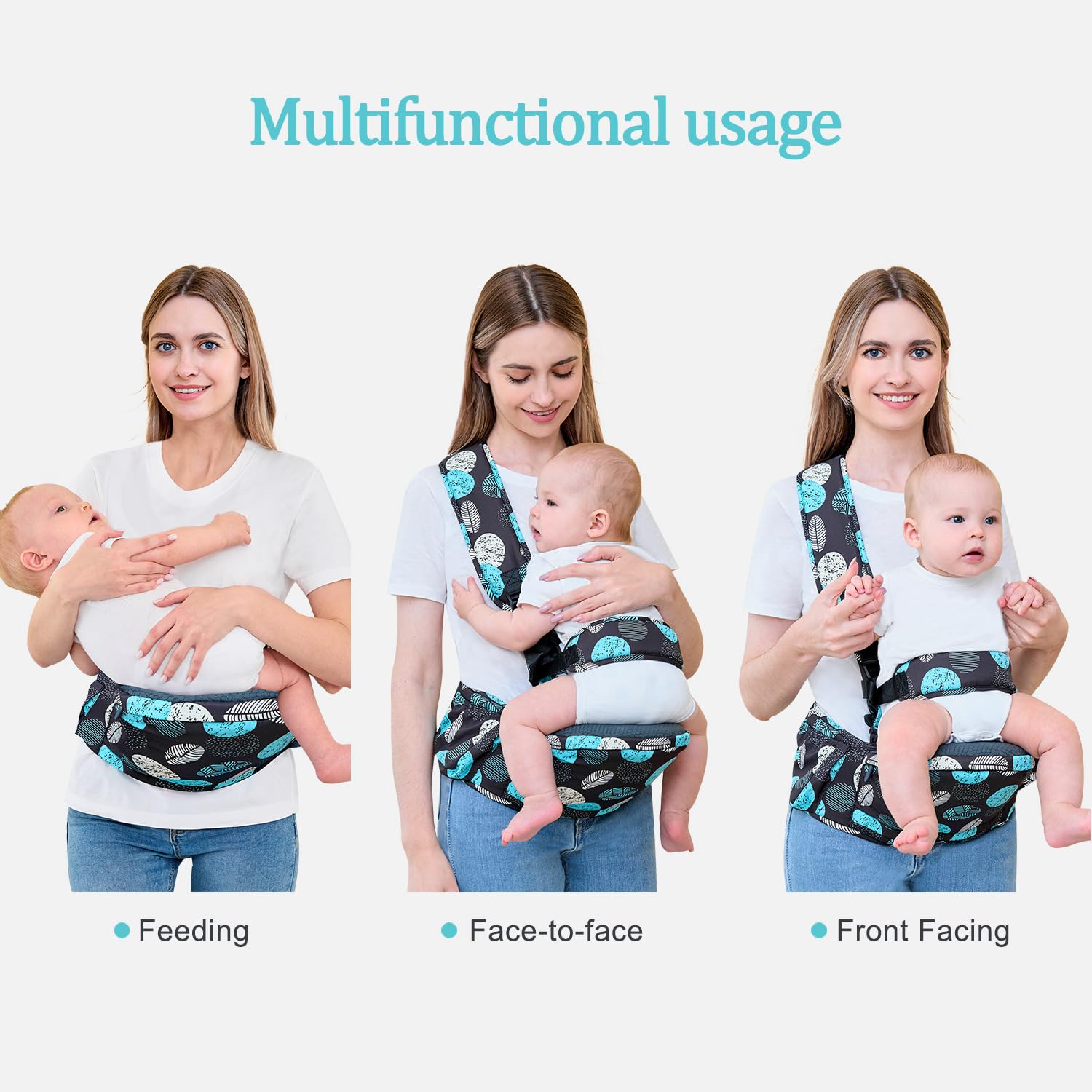 BabyPark anti-fall safety belt secures the toddler during use.
