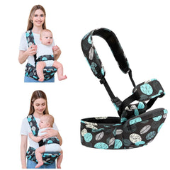 BabyPark baby hip seat carrier in black with ergonomic support for comfortable carrying.