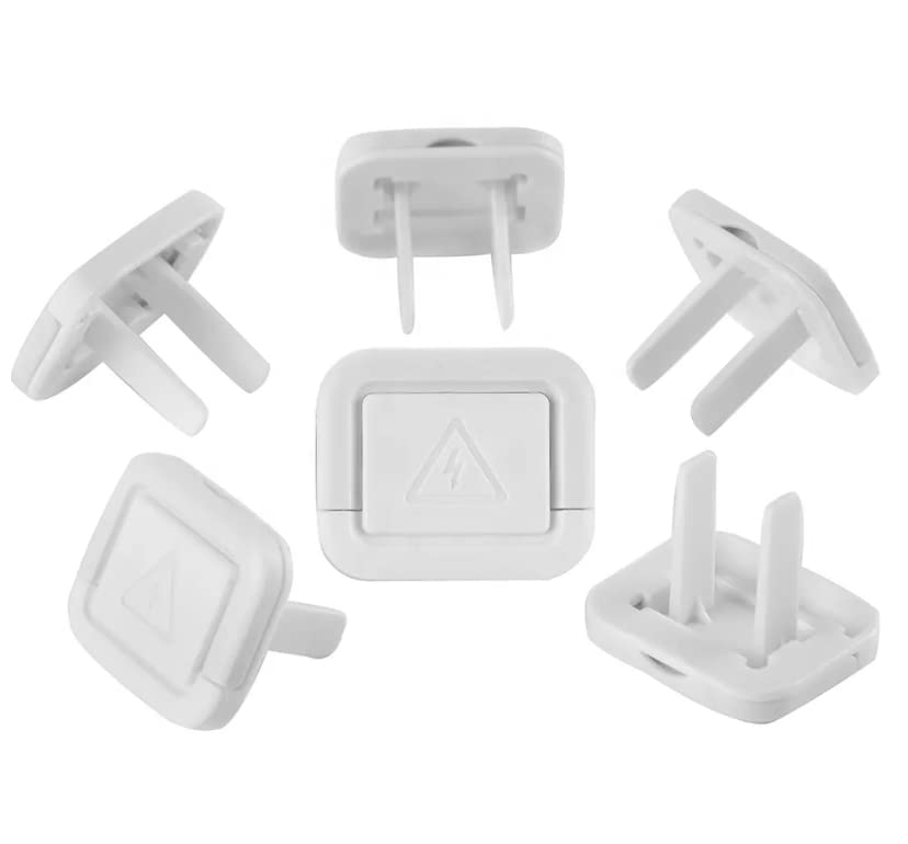 Babyproof outlet covers durable plastic finish.