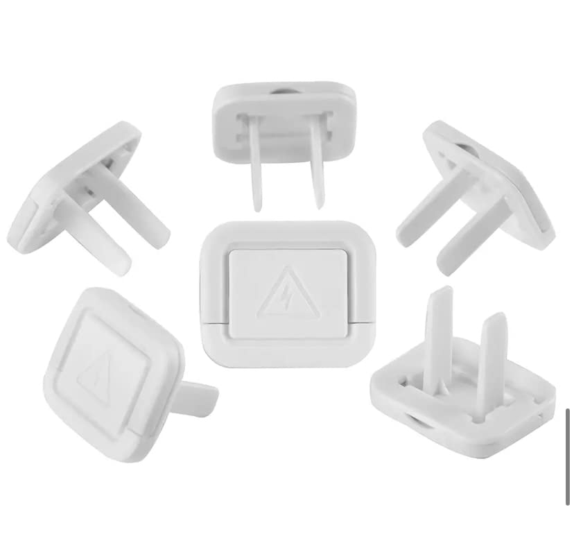 Babyproof outlet covers hidden-handle closeup.