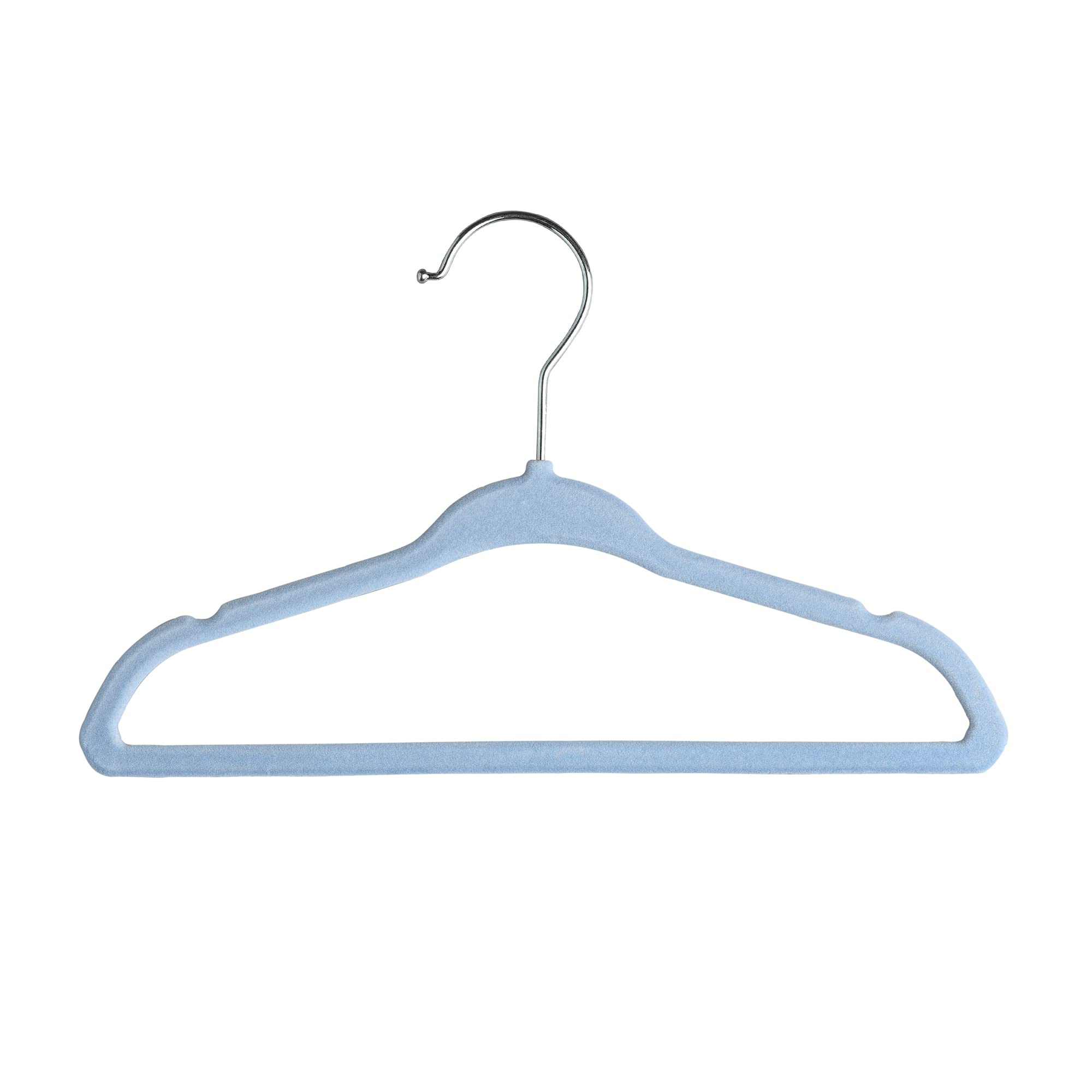 Durable yet lightweight Babyrish hangers supporting multiple baby outfits
