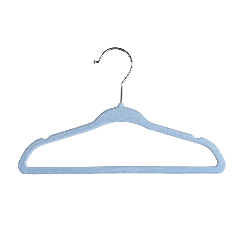 Durable yet lightweight Babyrish hangers supporting multiple baby outfits