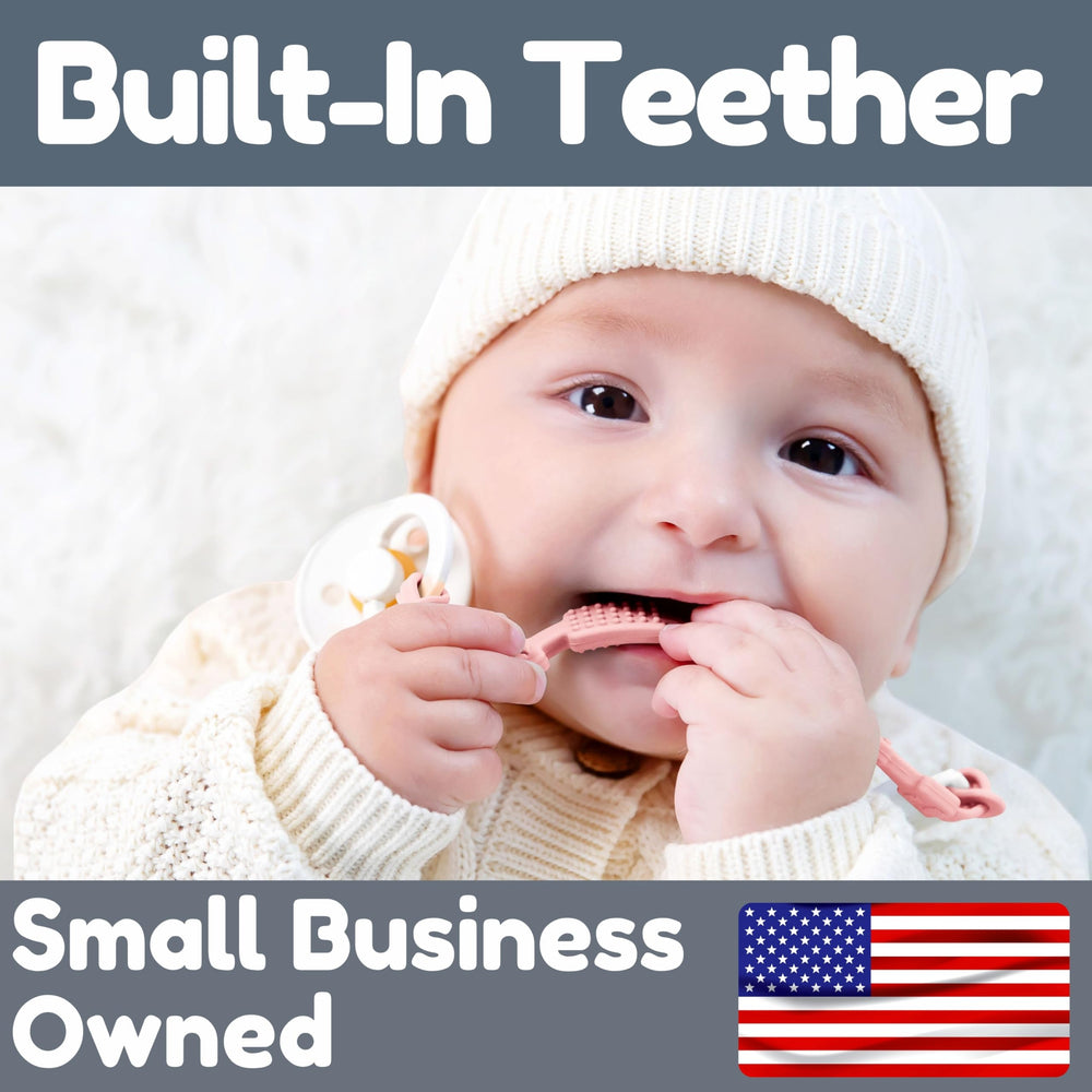 Baby's Aid fits all pacifiers for universal compatibility during playtime.