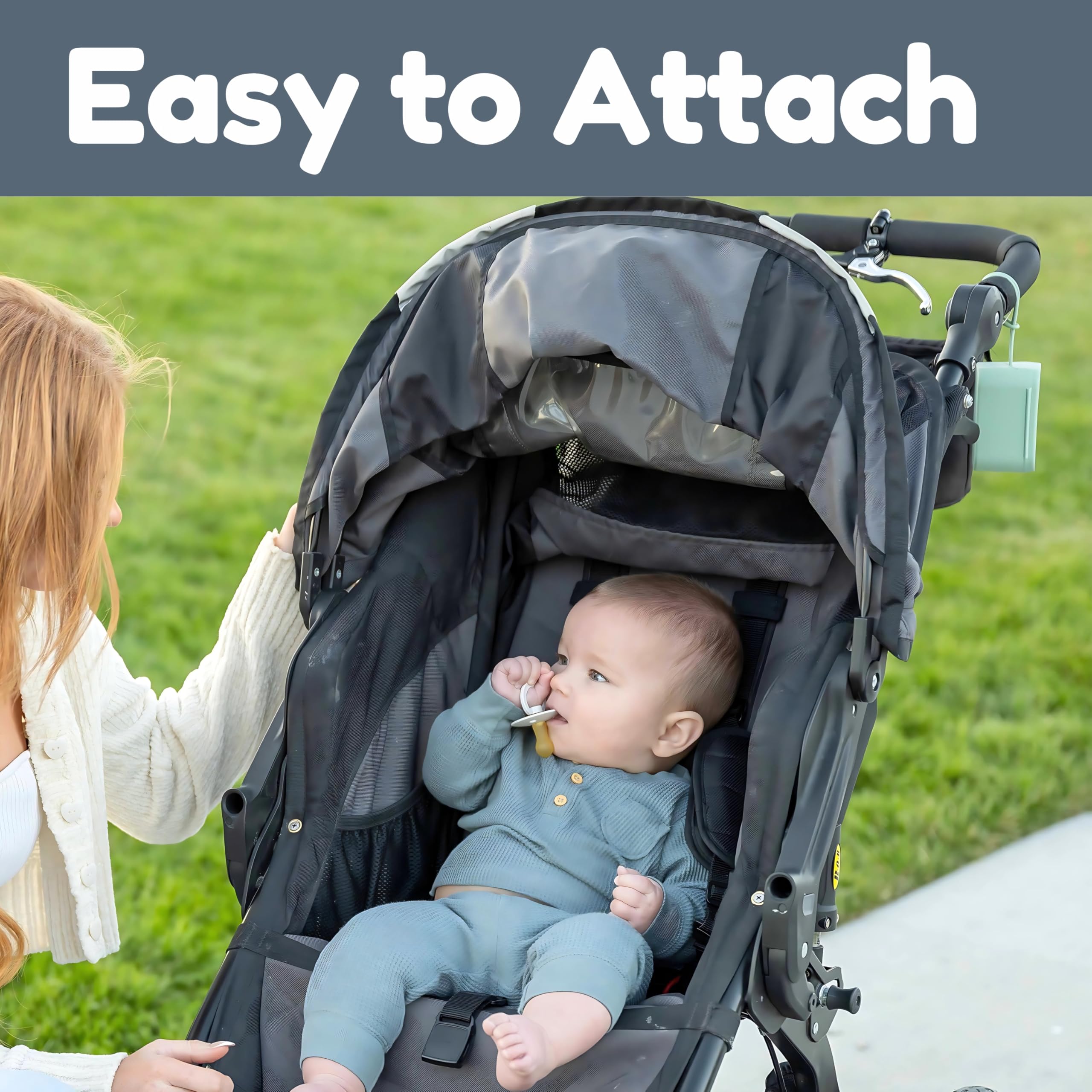 Baby's Aid pacifier case seal keeps pacifiers clean when traveling.