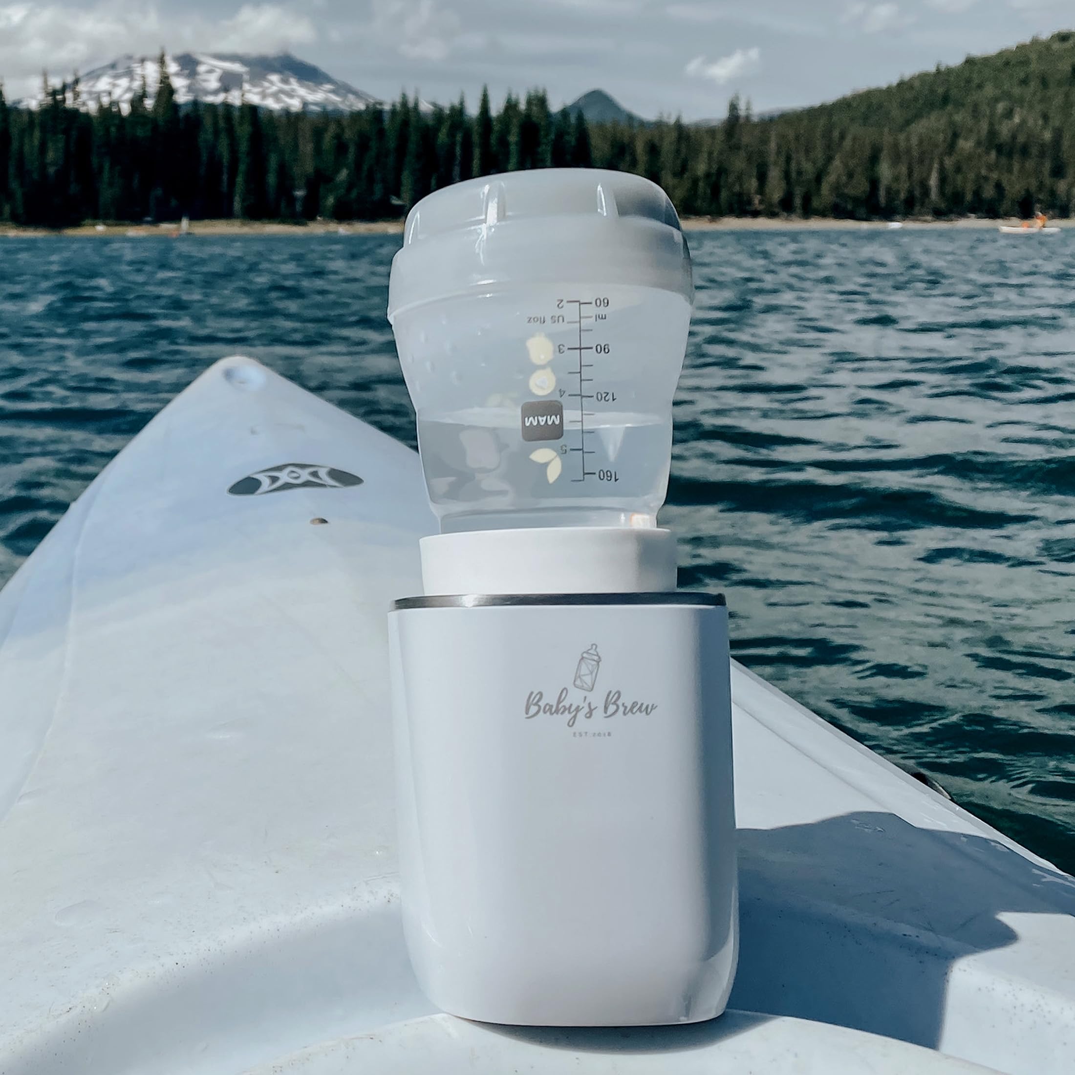 Baby's Brew Portable Bottle Warmer Pro adapter kit enables wide bottle compatibility.