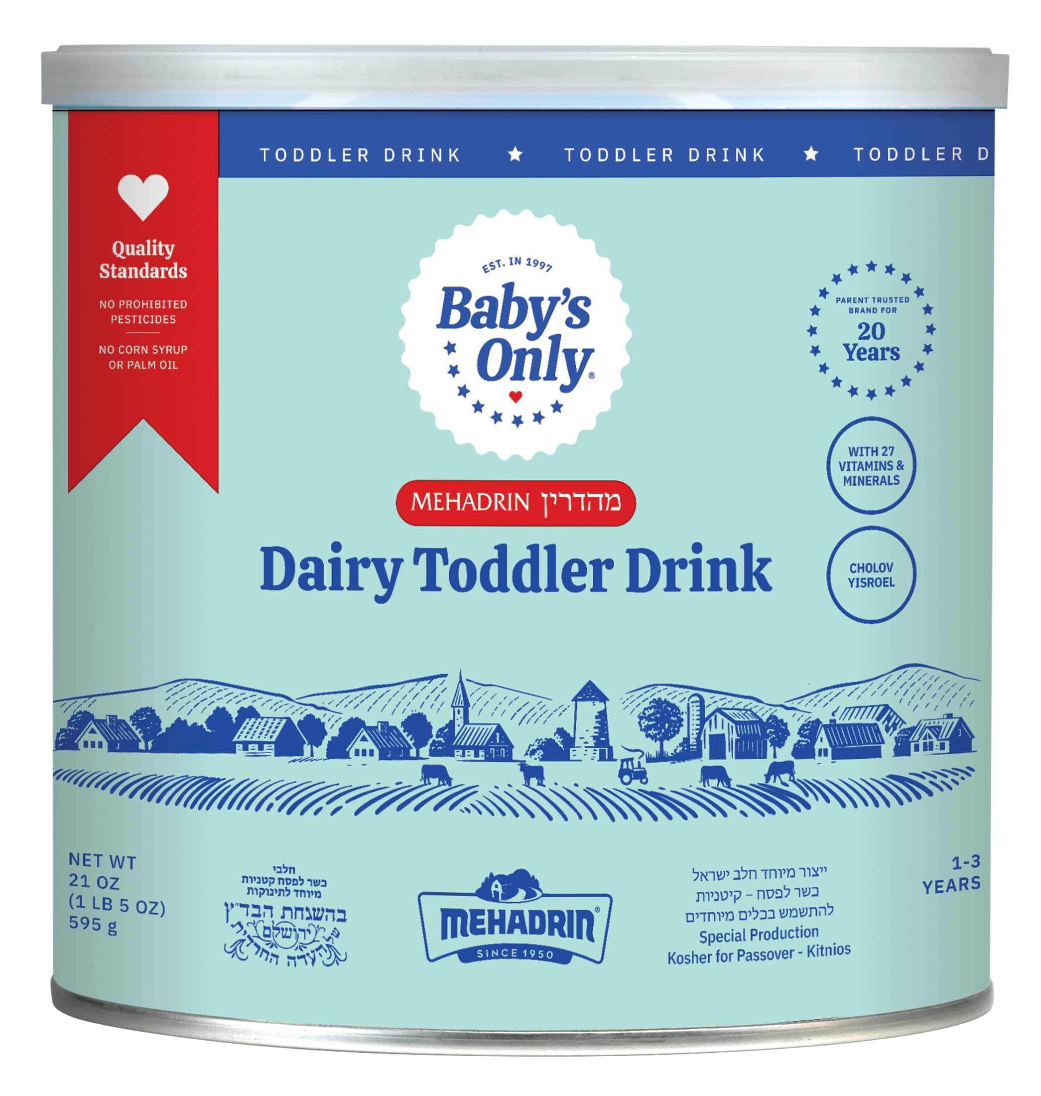 Baby's Only Organic packaging for convenient on-the-go nutrition.
