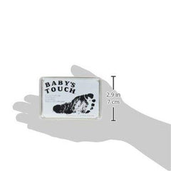 Baby's Touch smudge-proof dry inkpad in black keeps prints sharp after drying.
