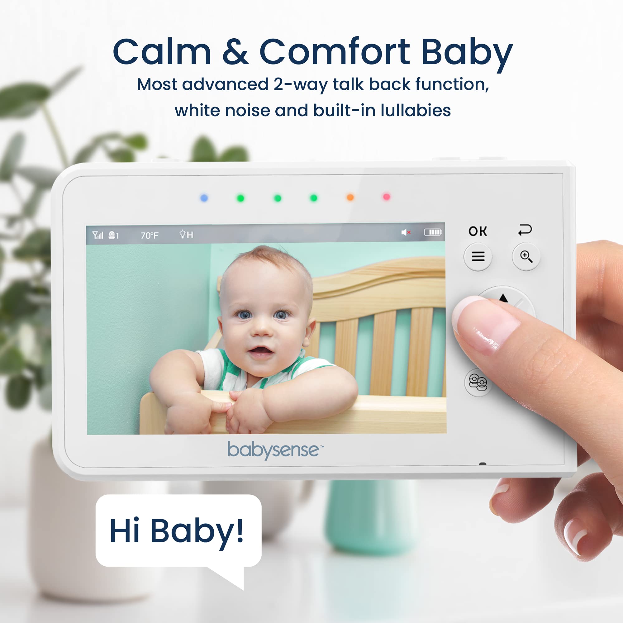 Babysense uses a private 2.4 GHz FHSS connection for reliable video.