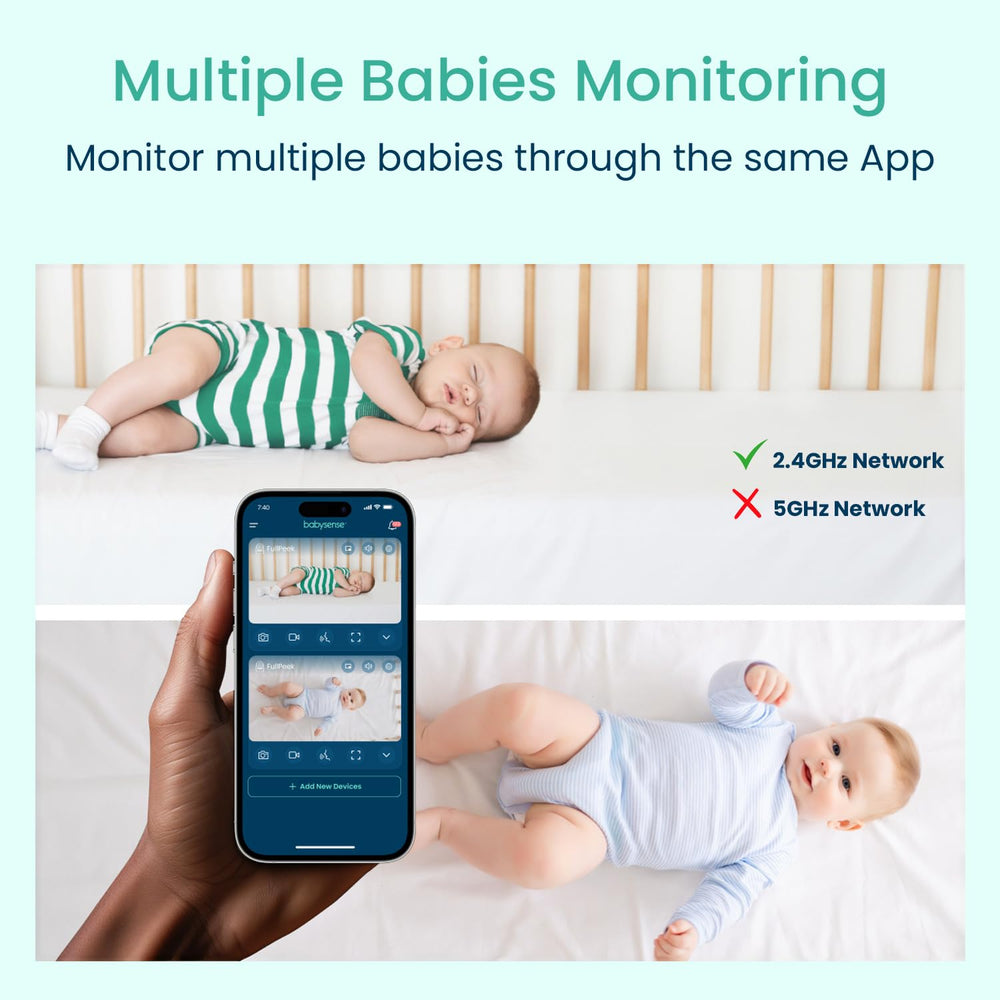 Babysense 2Peek 3MP resolution delivers sharp video for detailed baby observation.