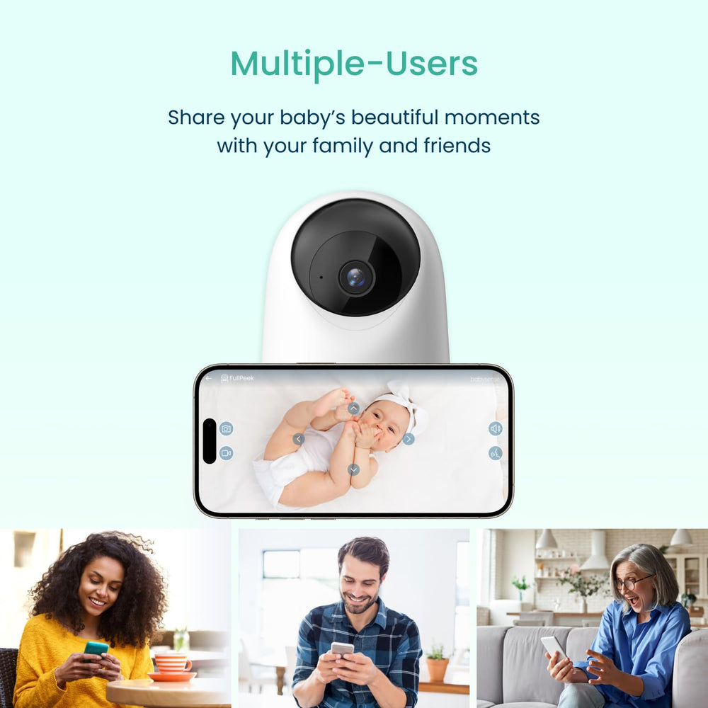 Babysense 2Peek WebRTC ensures secure real-time connection on your device.