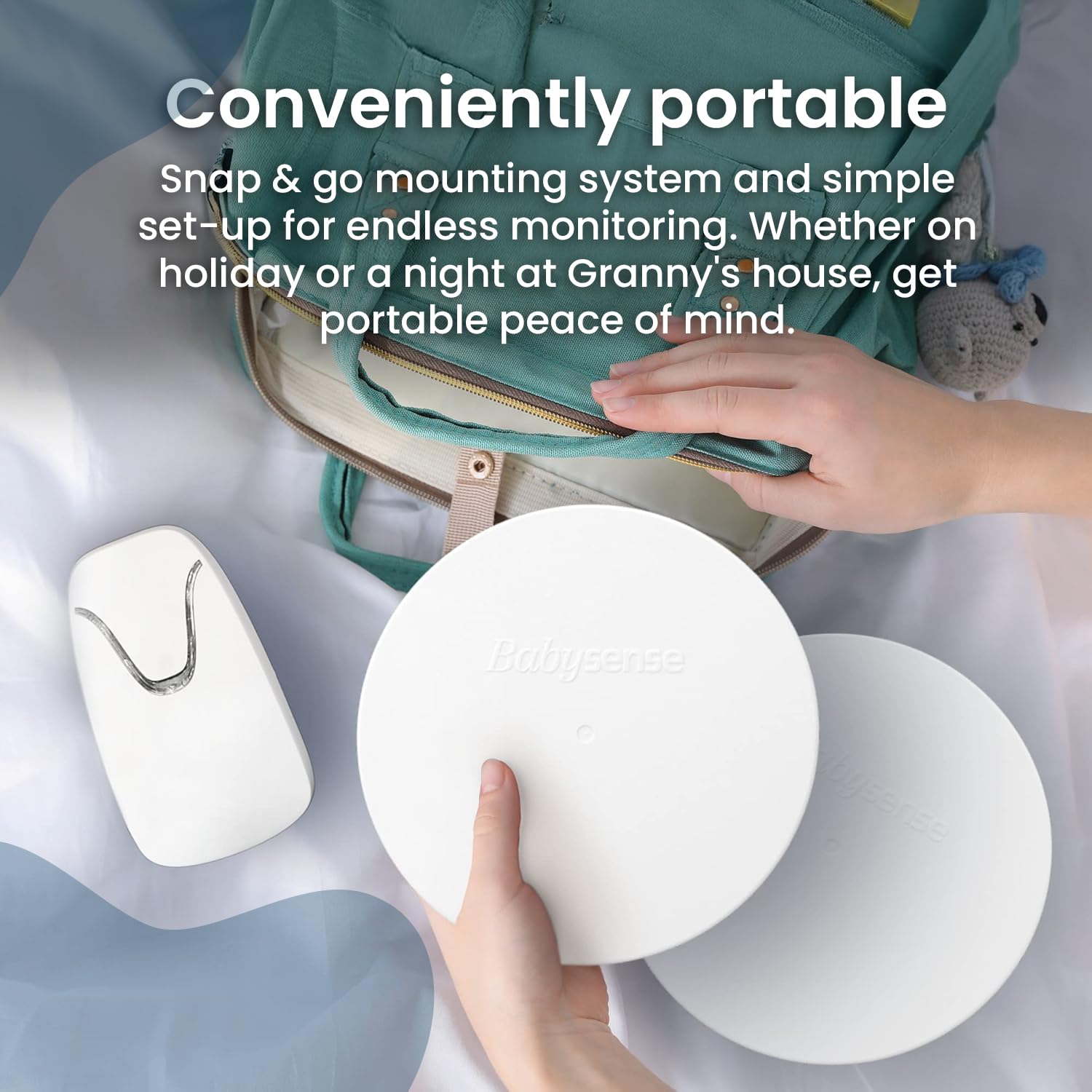 Babysense 7 provides full crib coverage for consistent awareness.