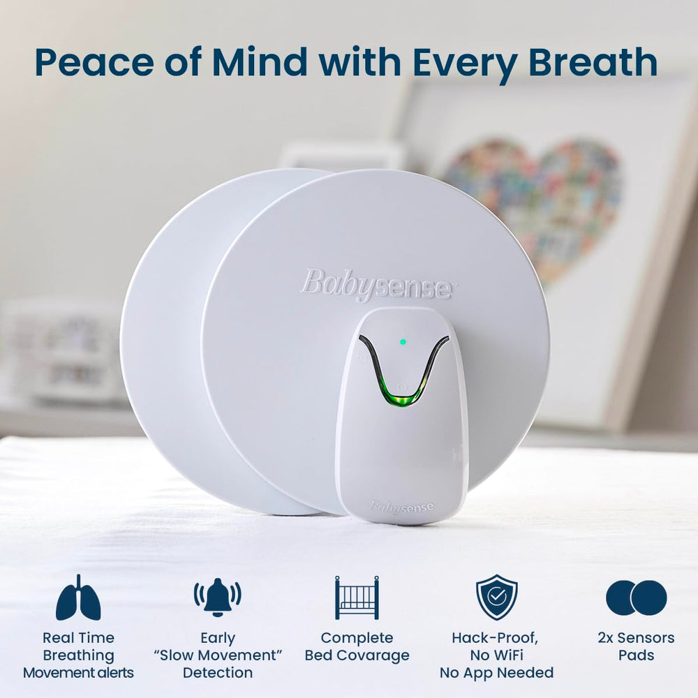 Babysense 7 non-wearable design means zero contact with baby.