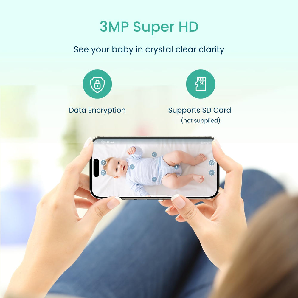 Babysense FullPeek motion and sound detection flags activity for alerts