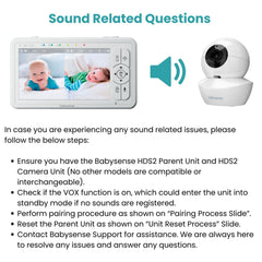 Babysense HDS2 motorized pan-tilt action for quick room scanning