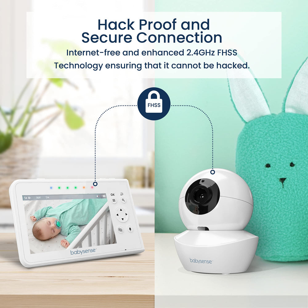Babysense infrared night vision ensures clarity in low light conditions.