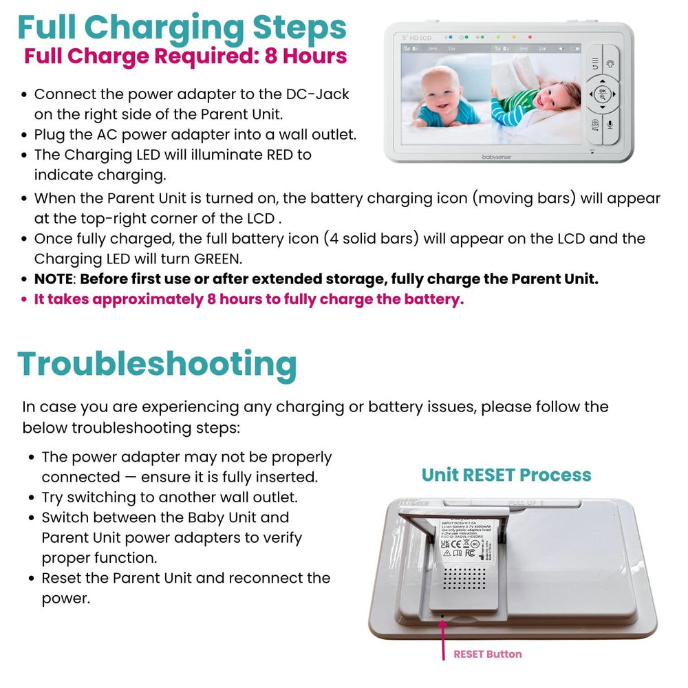 Babysense infrared night vision provides clear playback in dim nurseries