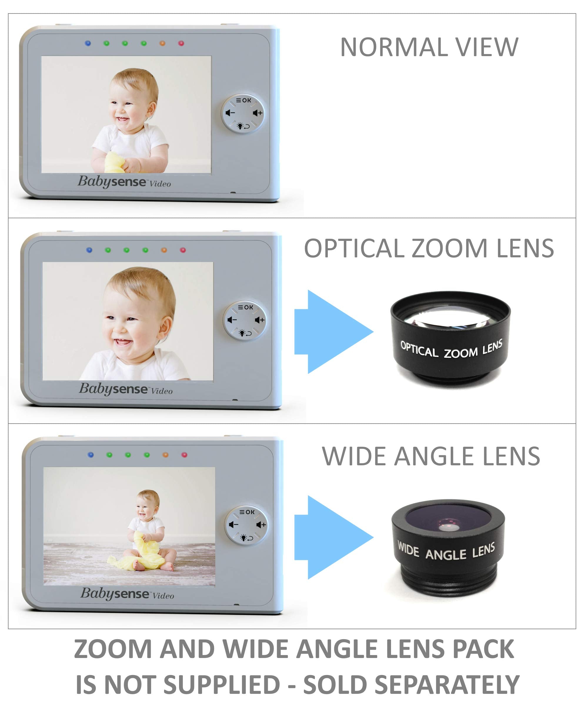 Babysense night vision automatically reveals baby's room in darkness