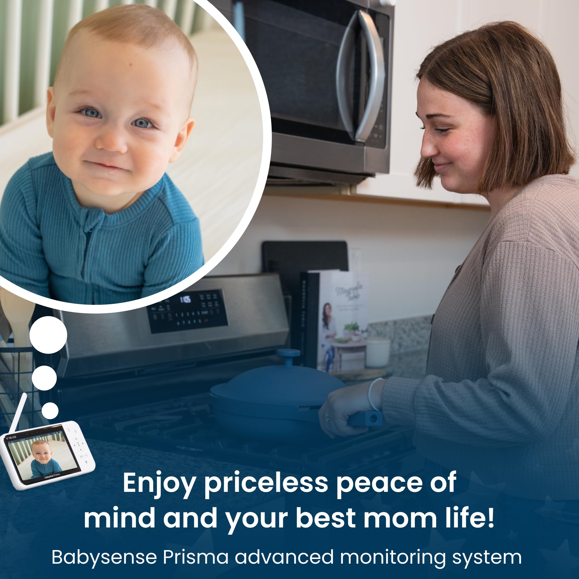 Babysense Prisma ECO VOX conserves energy by waking on sound.