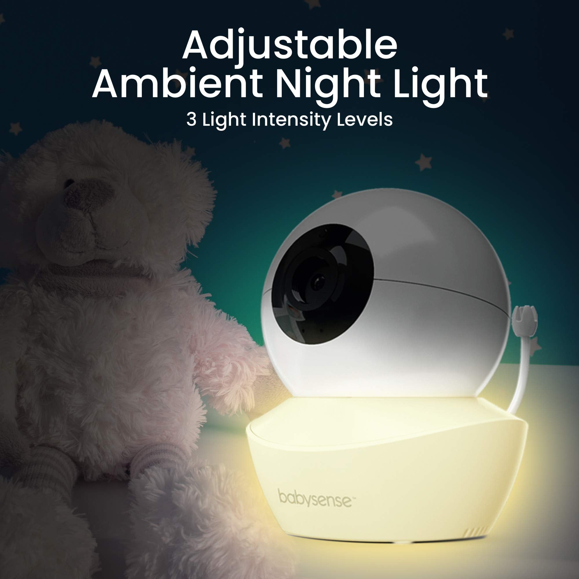 Babysense SCAN mode alternates audio between cameras every 15 seconds for thorough checks