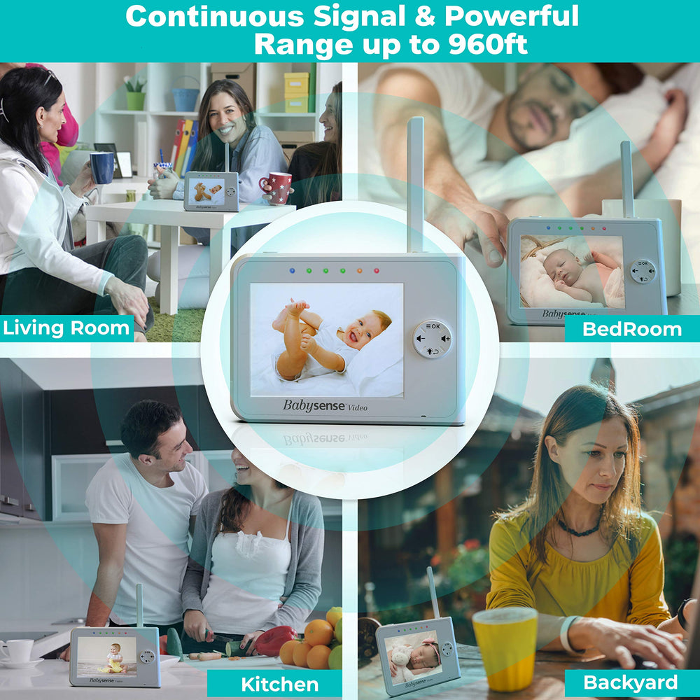 Babysense two-way audio and lullabies help soothe calming moments