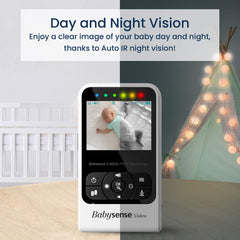 Babysense V24R_2 FHSS security ensures stable, private streaming.