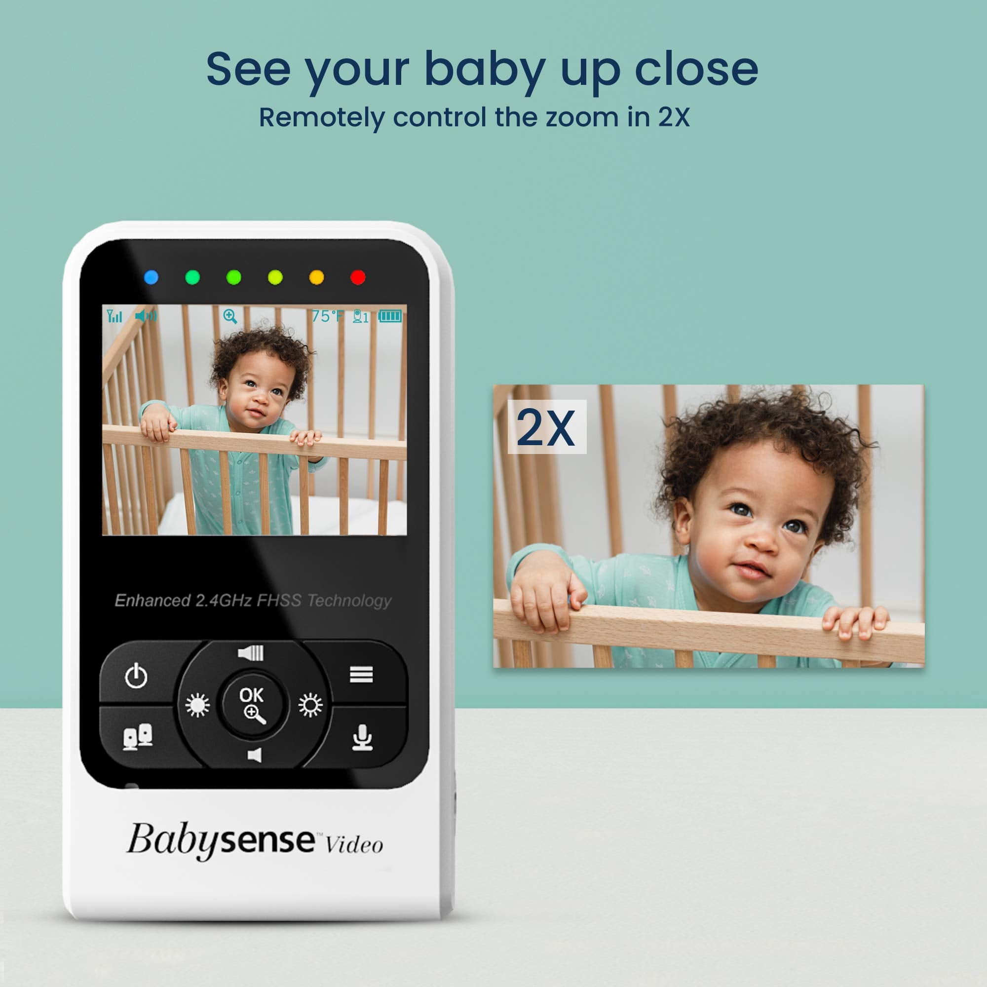 Babysense V24R_2 lullabies help soothing bedtime routines.