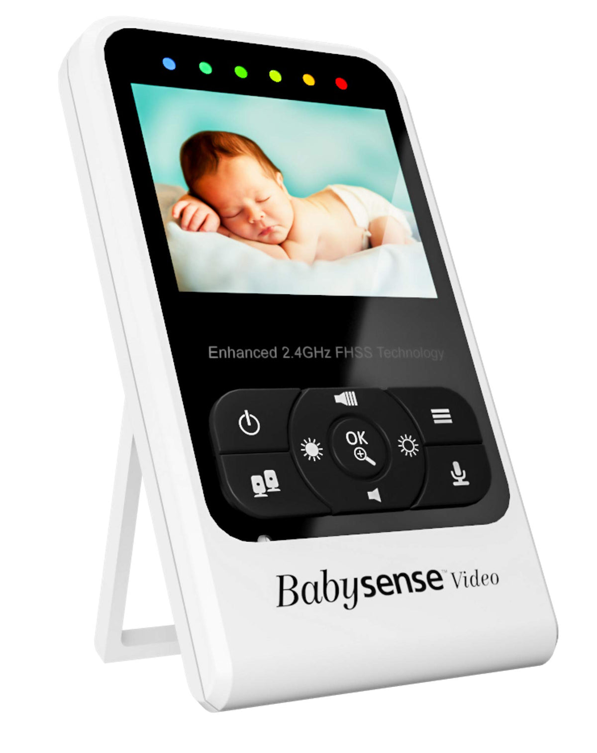 Babysense V24R replacement parent unit for video monitoring with flexible camera setup.