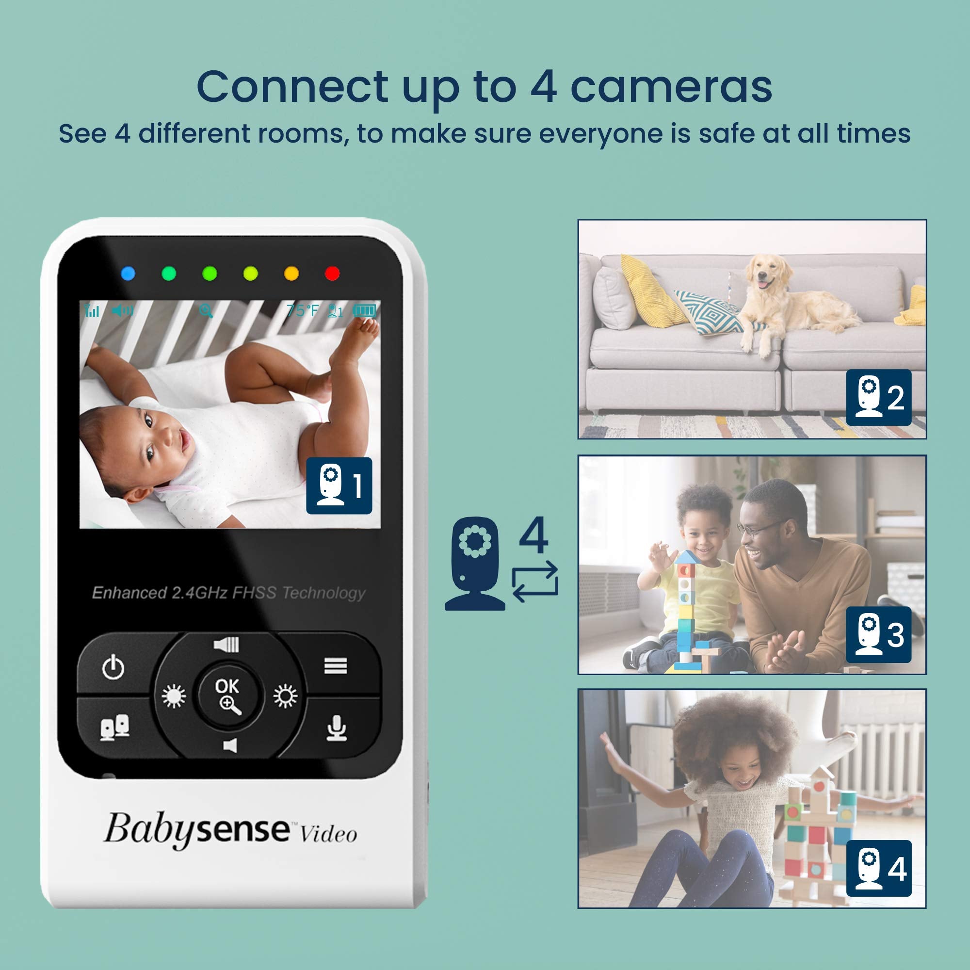 Babysense V24R room temperature alerts help track environment