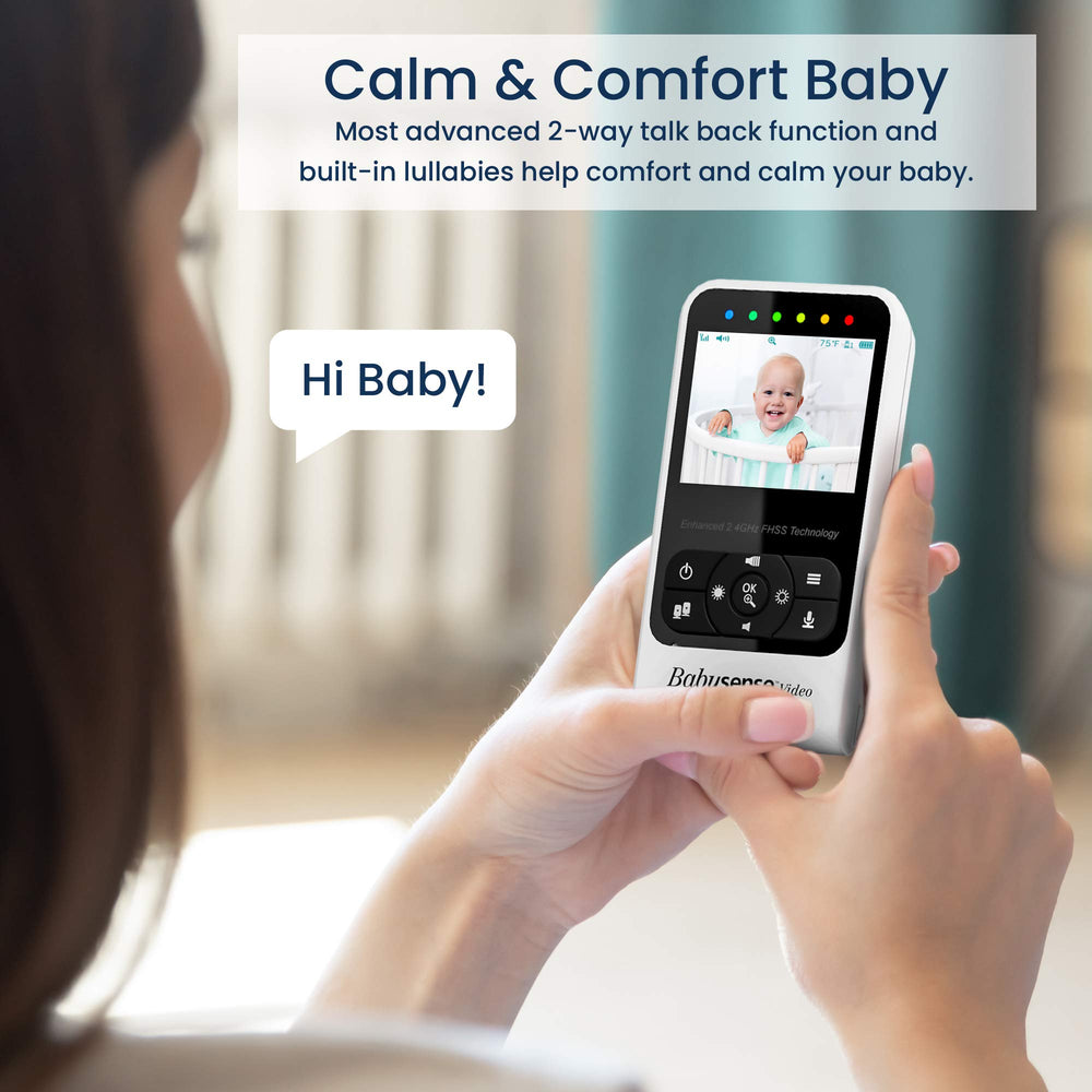 Babysense V24R two-way talk allows soothing conversations from distance