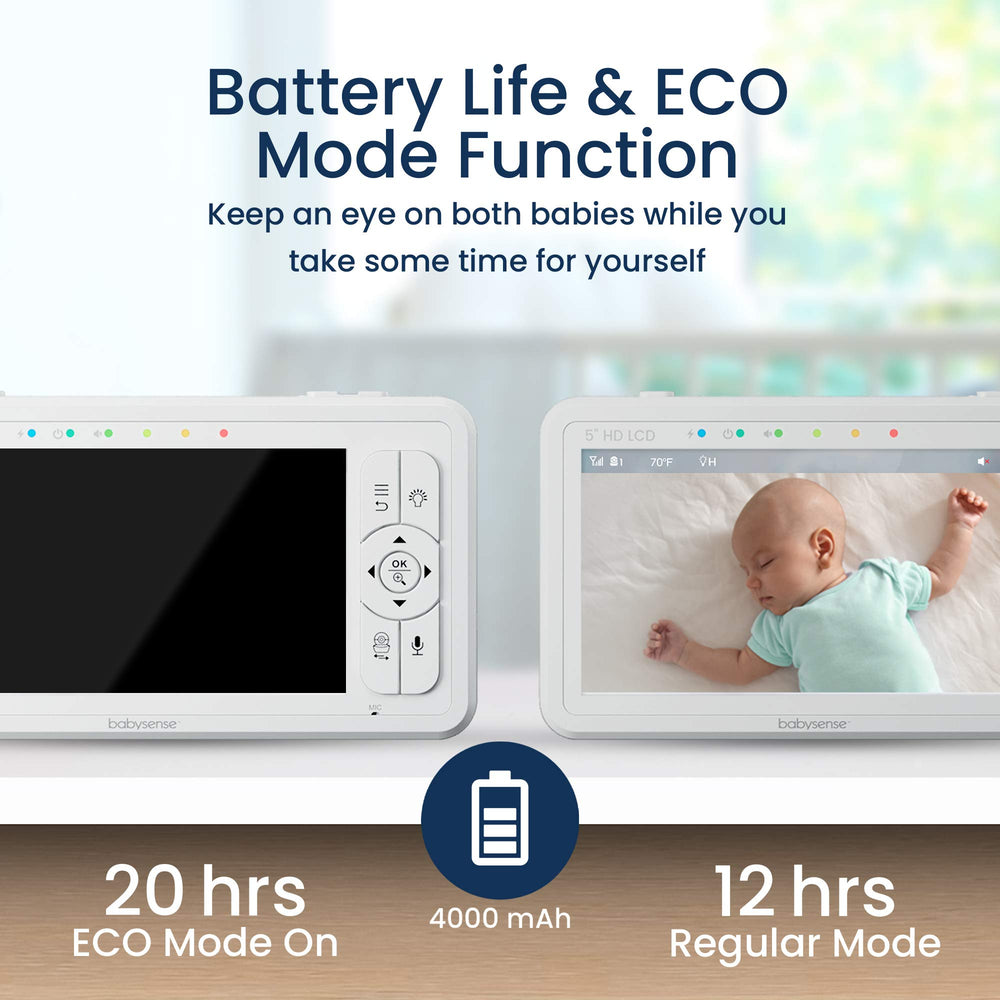 Babysense white noise option helps calm baby