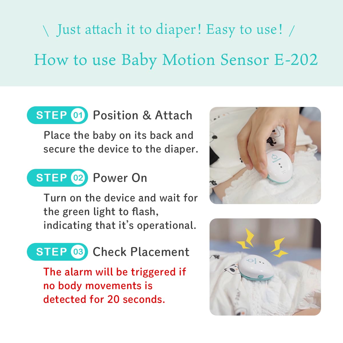 BabySmile E-202 long battery life supports months of daily use