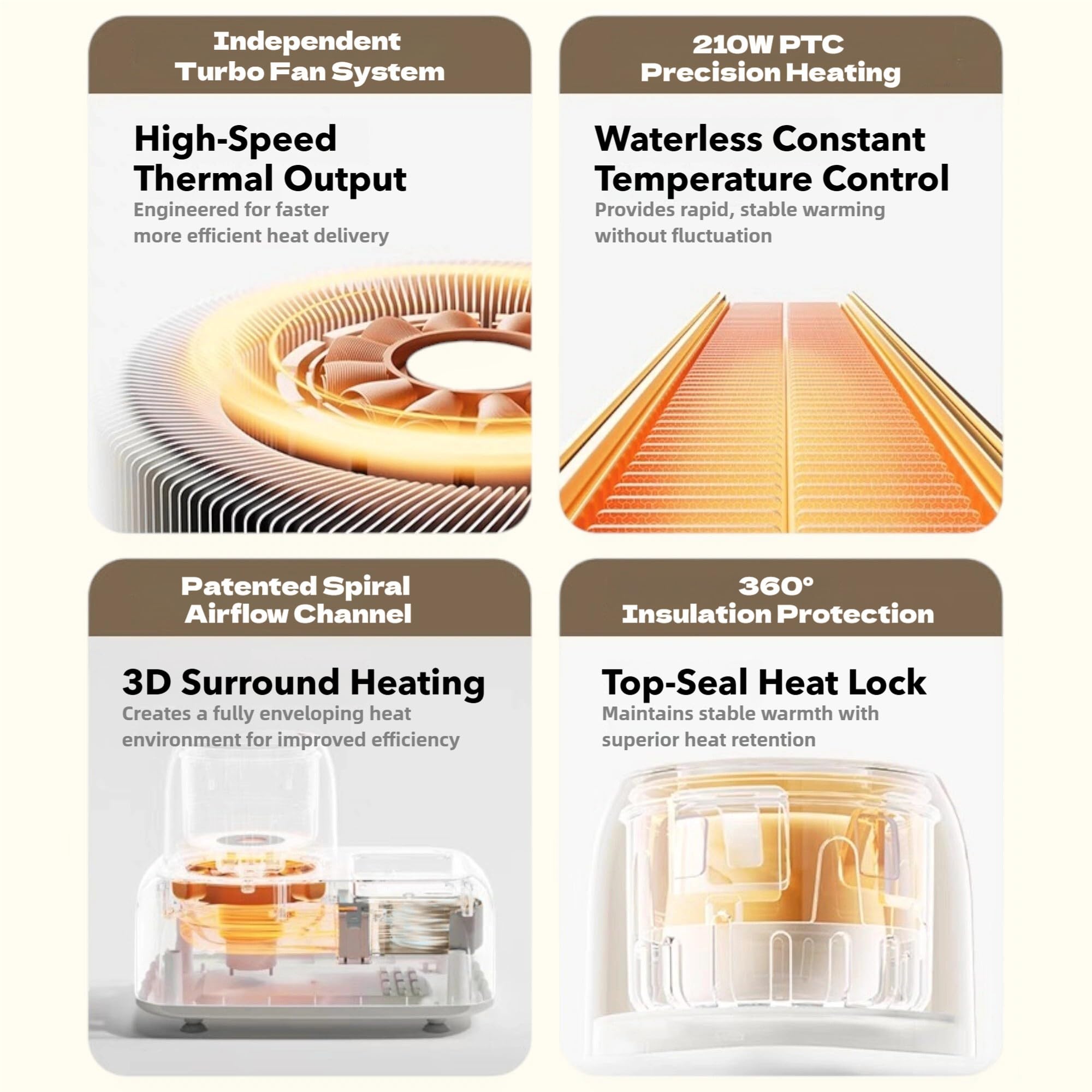 Babysmooth auto-shut-off ensures safe, worry-free heating.