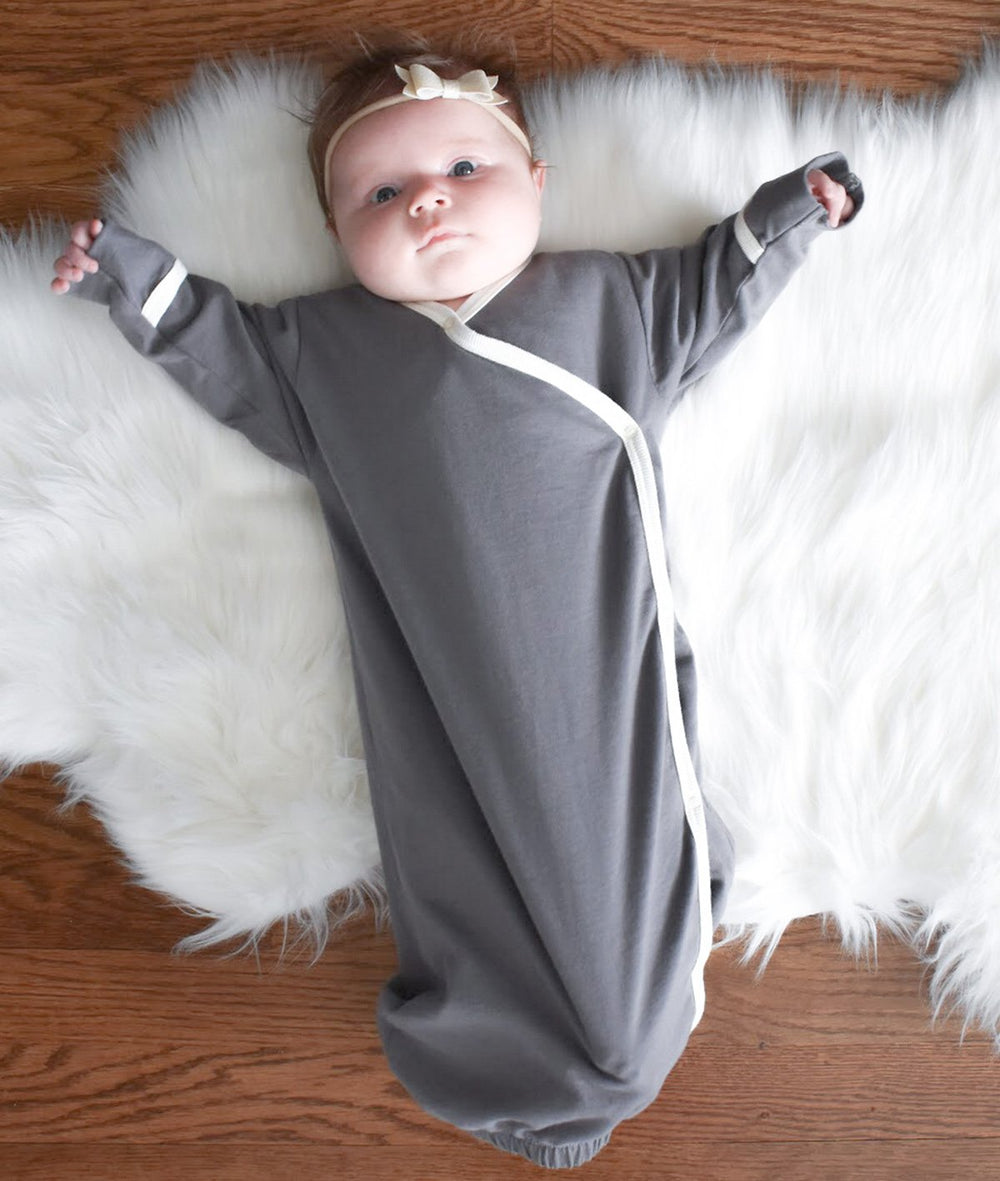 Babysoy fold-over cuffs protect tiny hands and add warmth