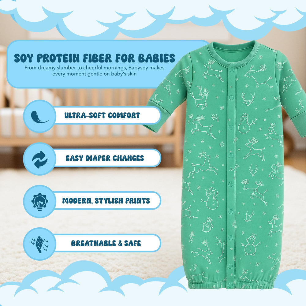 Babysoy organic cotton azlon fabric close-up highlights breathable softness.