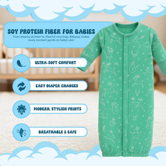 Babysoy organic cotton azlon fabric close-up highlights breathable softness.