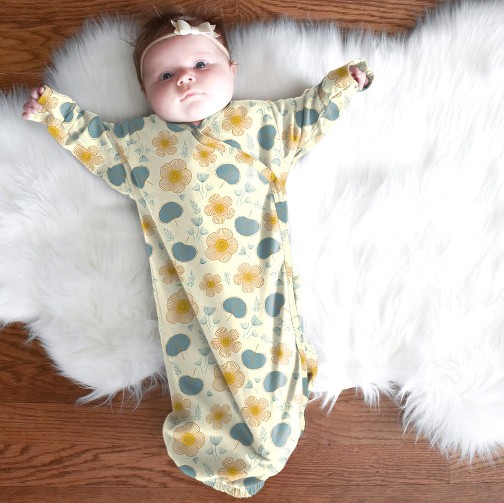 Babysoy Summer Kimono Gown care in action with cold wash and low tumble dry