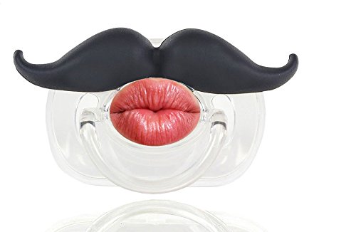 BabyStache 4-shapes-pack pacifier provides variety for infants and toddlers.