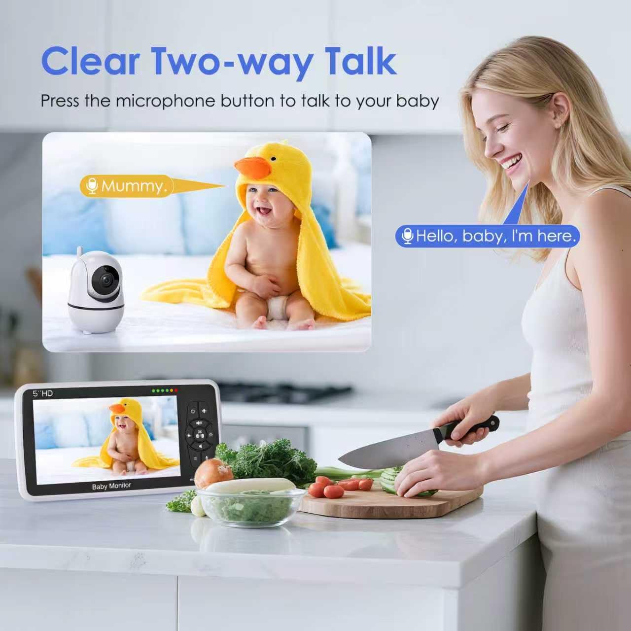 Babystar remote 360-degree monitoring for almost full-room view