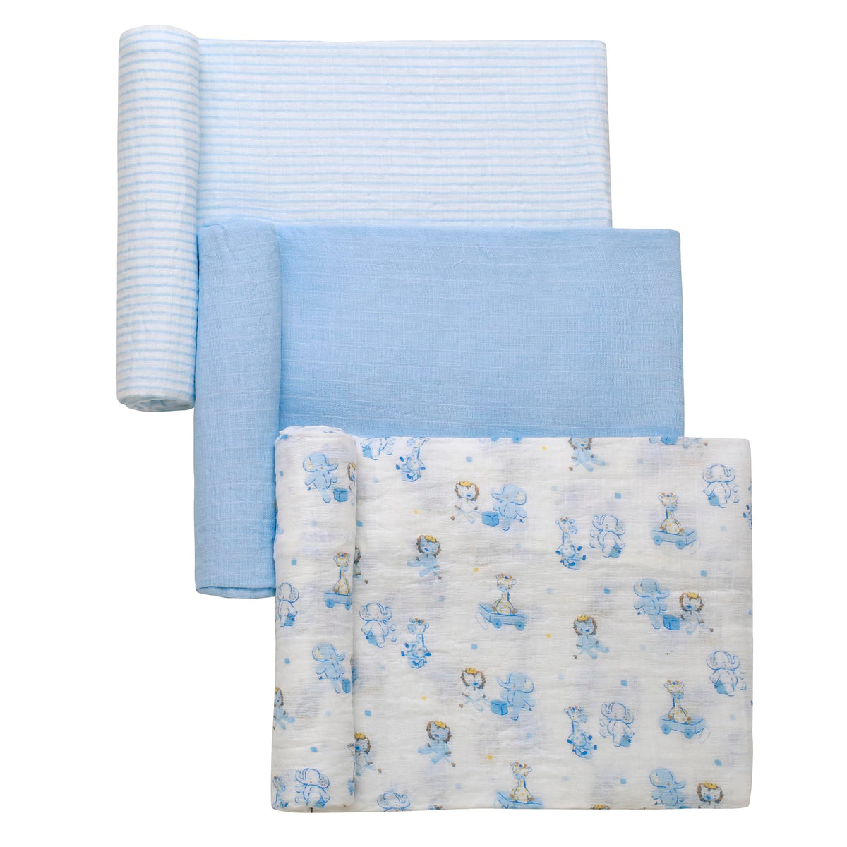 Baby Starters giraffe print swaddle blanket: breathable, gentle on skin, machine washable
