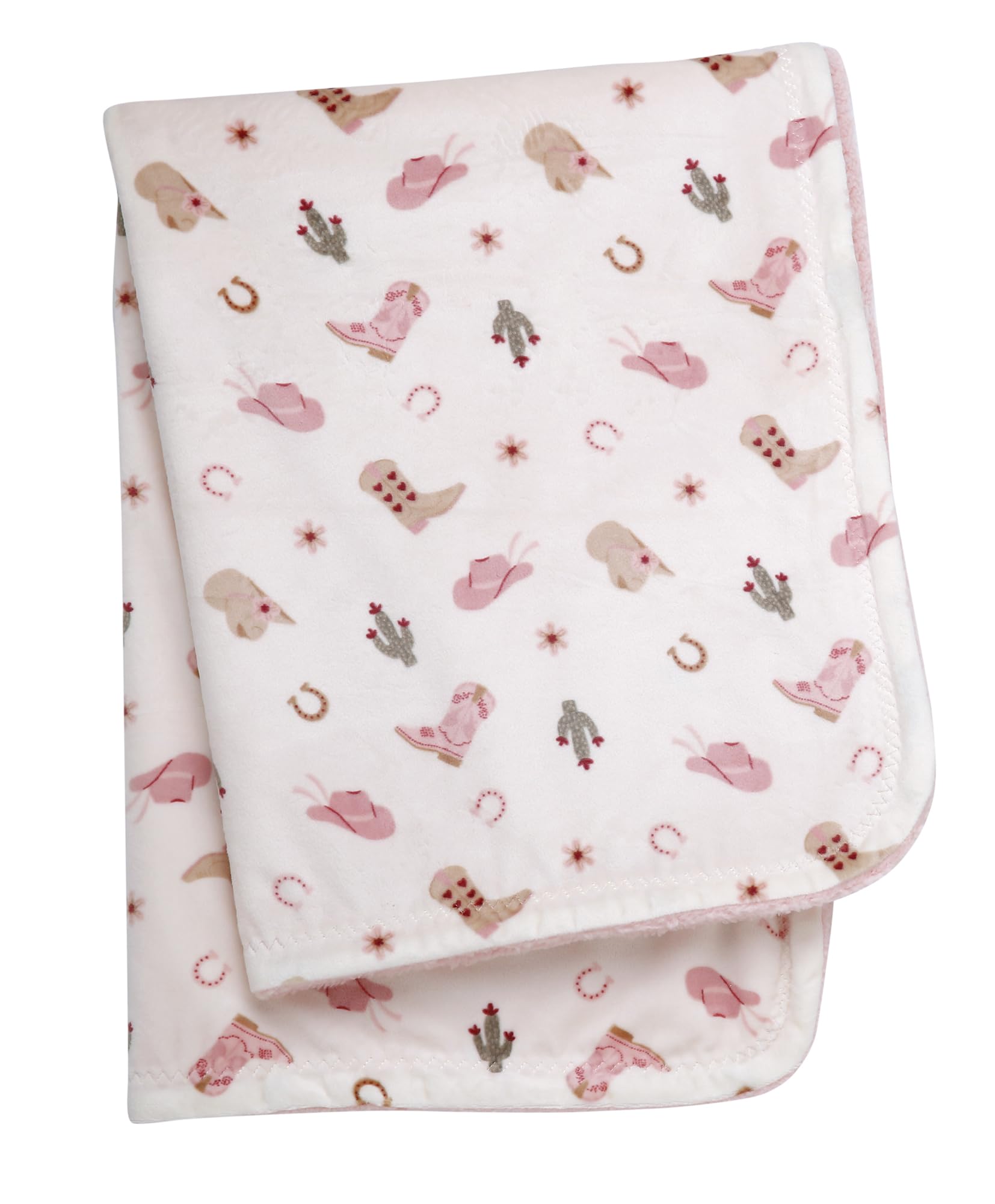Baby Starters silky double-layer blanket close-up texture, soft for tummy time.