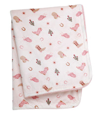 Baby Starters silky double-layer blanket close-up texture, soft for tummy time.