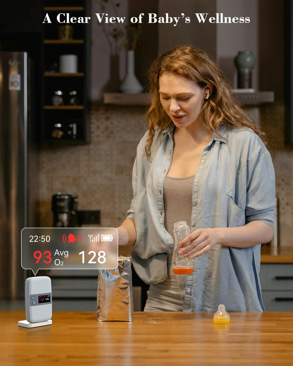Babytone app-sync data enables sharing sleep trends with family.