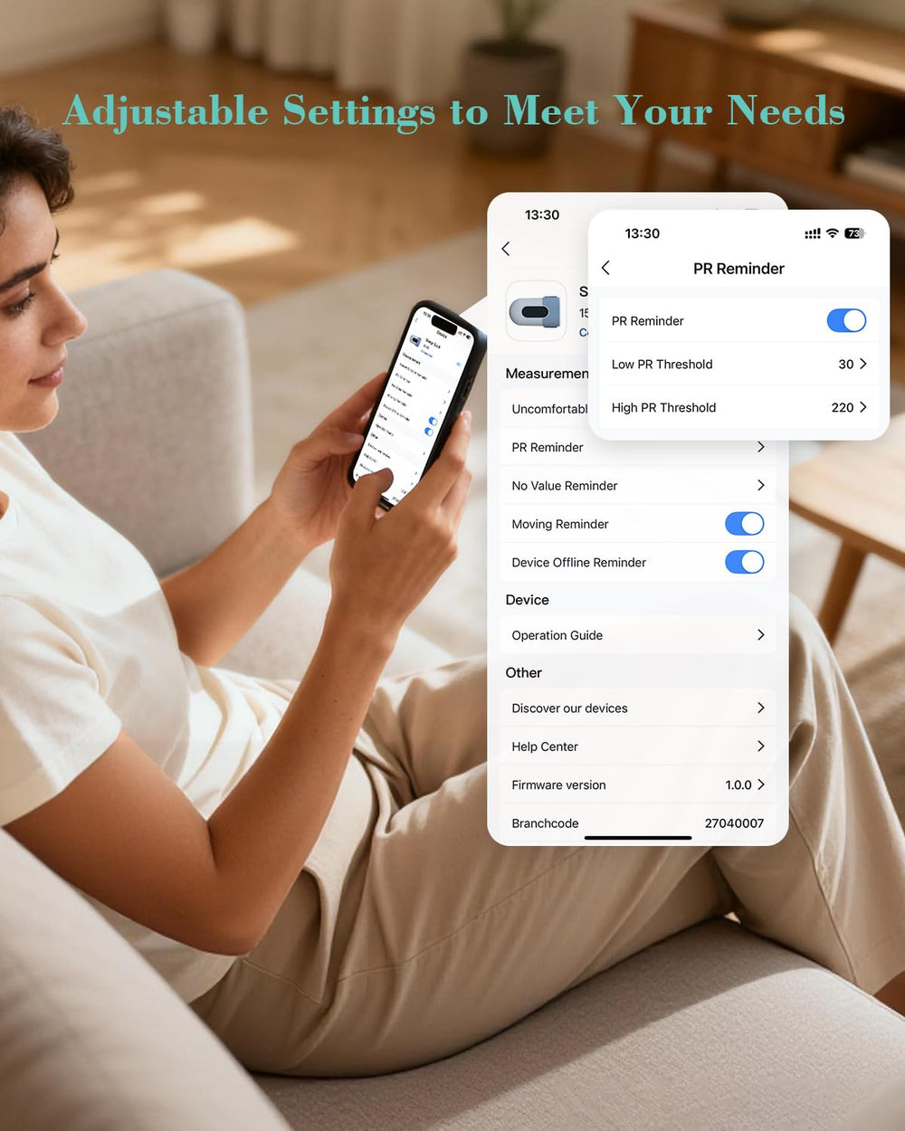 Babytone low-emission Bluetooth ensures stable, safe connection.