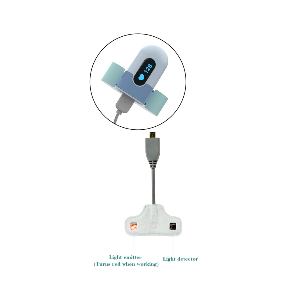Babytone Sleep Sock sensor close-up highlighting compact design.