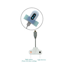 Babytone Sleep Sock sensor close-up highlighting compact design.