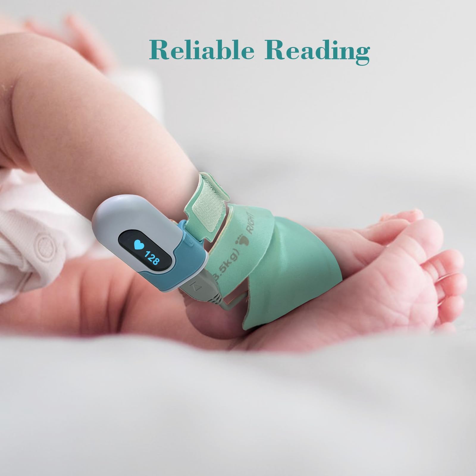 Babytone Sleep Sock sensor in-use demonstrating steady data connection.