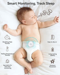 Babytone Smart Baby Monitor breathing tracker visualizes baby's breathing patterns for peace of mind.